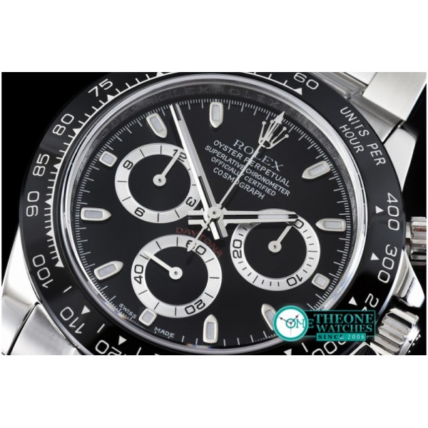 Rolex - Daytona SS/SS JF Black Stk (Gen. thickness) A-23J