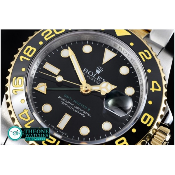 Rolex - YG/SS Ref.116713 GMT TT Noob Black Asia 2836