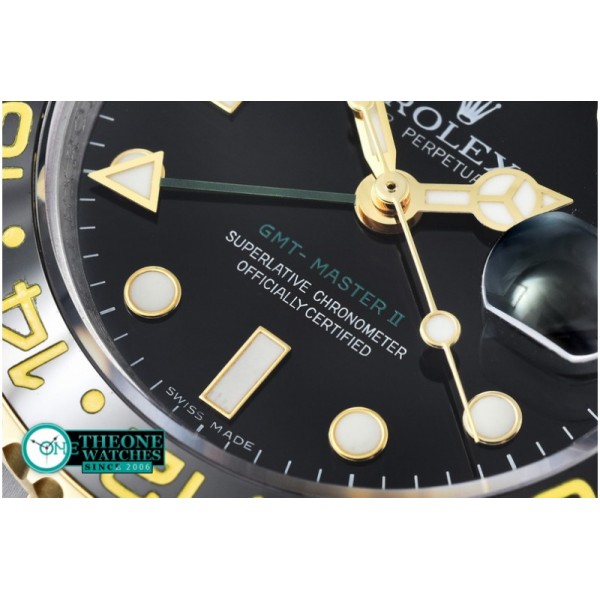 Rolex - YG/SS Ref.116713 GMT TT Noob Black Asia 2836