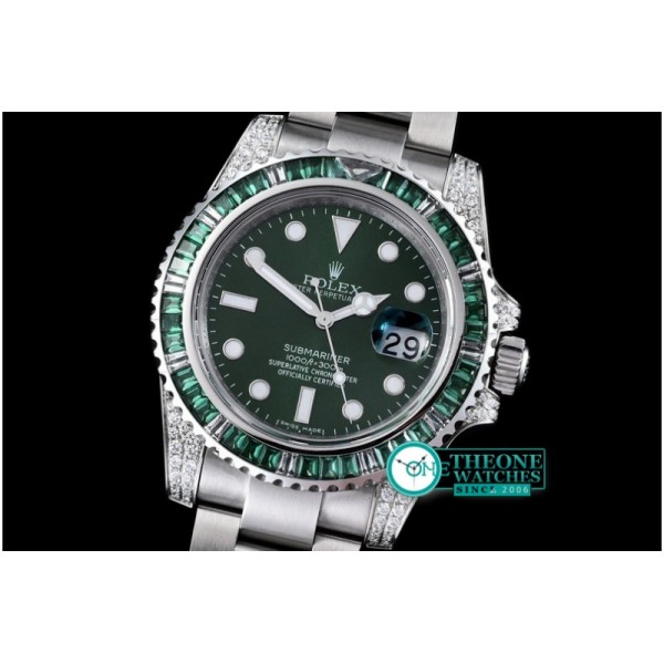 Rolex - 116610LV Green Noob 904L SS Sub Asia 2836