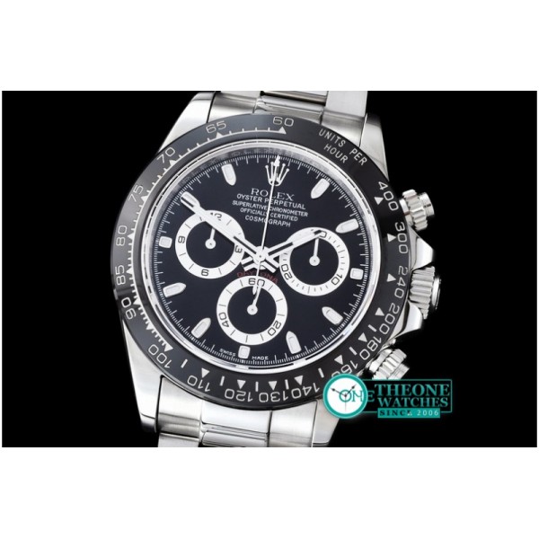 Rolex - Daytona SS/SS Black Stk JF A-7750 Sec@6