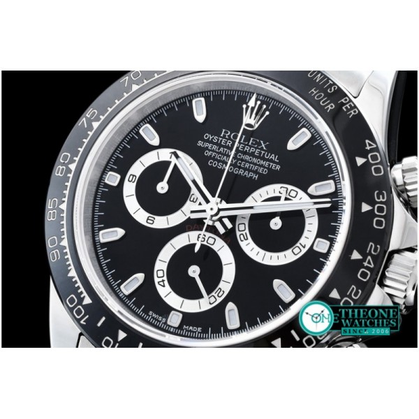 Rolex - Daytona SS/SS Black Stk JF A-7750 Sec@6