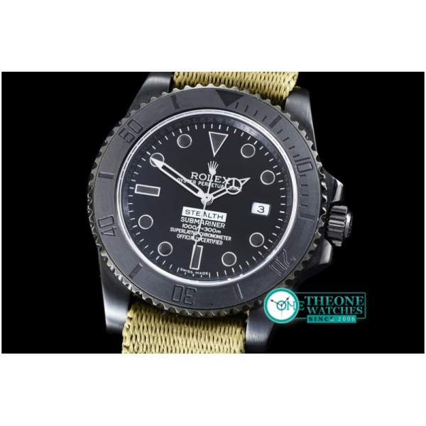 Rolex - Project X Stealth Sub PVD/Nato JK Asia 2836