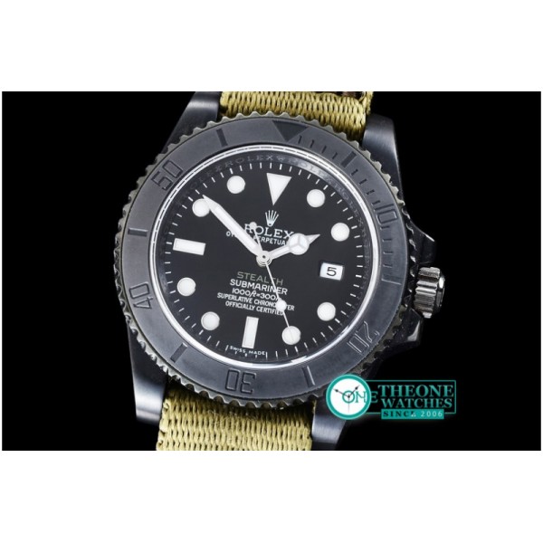 Rolex - Project X Stealth Sub PVD/Nato JK Asia 2836