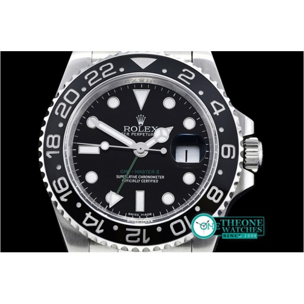 Rolex - GMT II Blk/Blk SS/SS Noob A3186 Hour Hand Adj