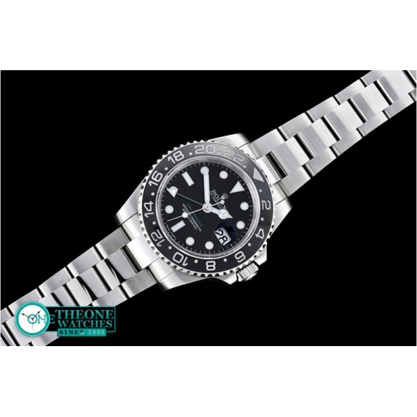 Rolex - GMT II Blk/Blk SS/SS Noob A3186 Hour Hand Adj