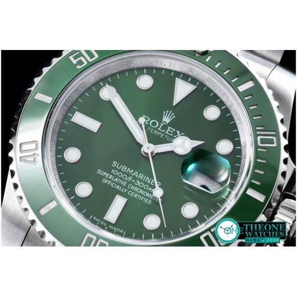 Rolex - Submariner 116610 SS/SS Green V7 Noob A-2836