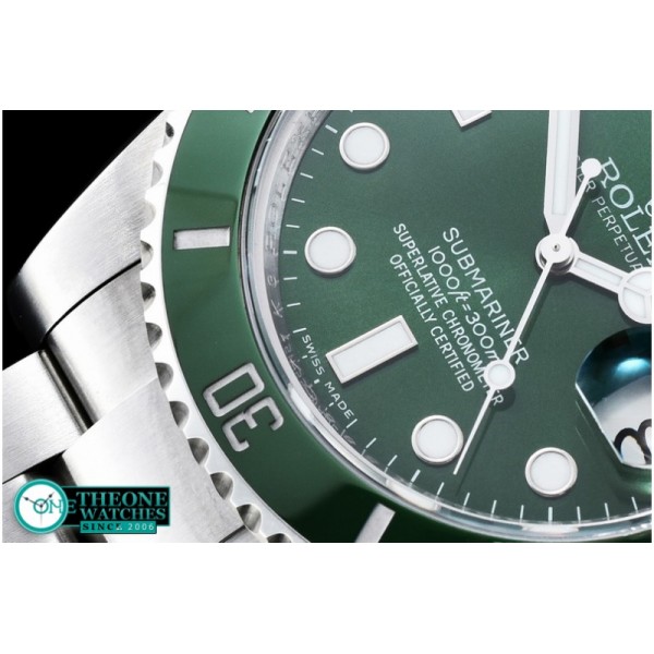 Rolex - Submariner 116610 SS/SS Green V7 Noob A-2836