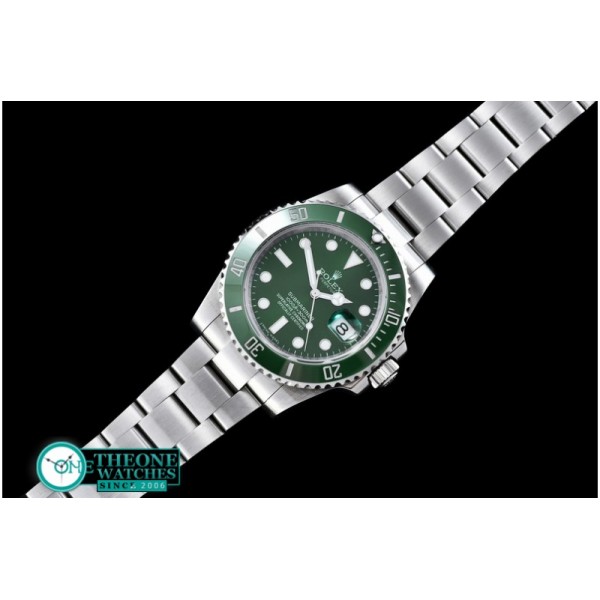 Rolex - Submariner 116610 SS/SS Green V7 Noob A-2836