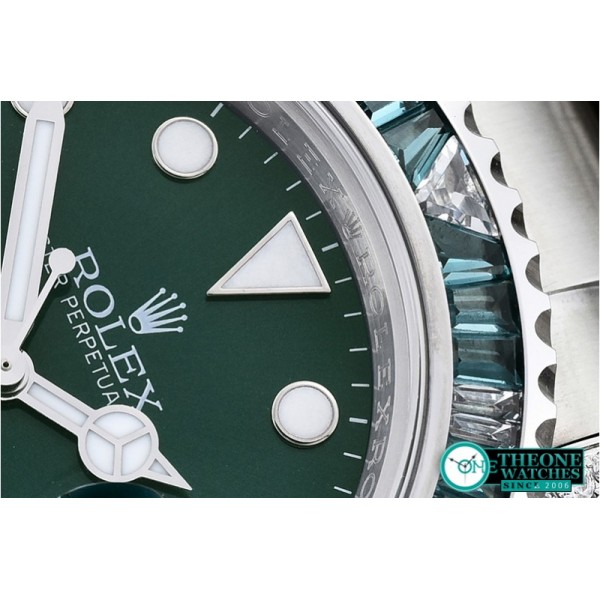 Rolex - Submariner 116110LV Green Diams SS/SS Noob A2836