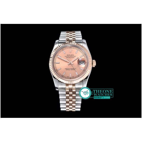 Rolex - DateJust Rose Gold Stick TT/RG Jub BP Asia 2836