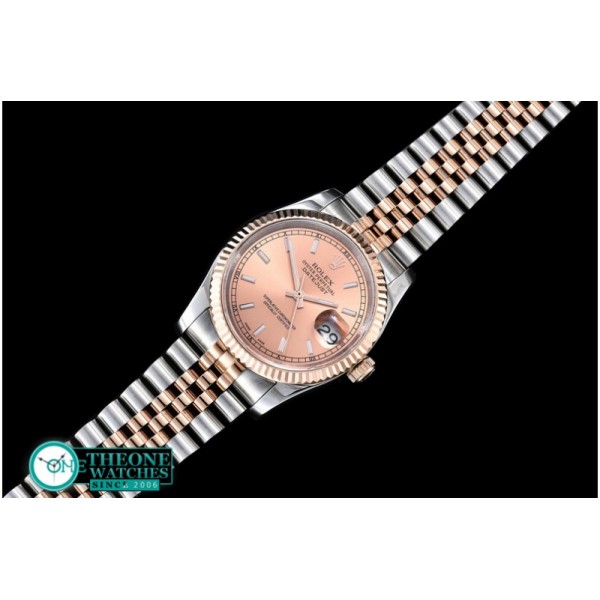 Rolex - DateJust Rose Gold Stick TT/RG Jub BP Asia 2836