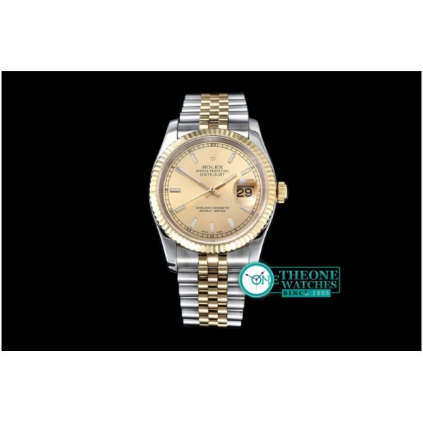 Rolex - DateJust Gold Stick YG/TT Jub BP Asia 2836