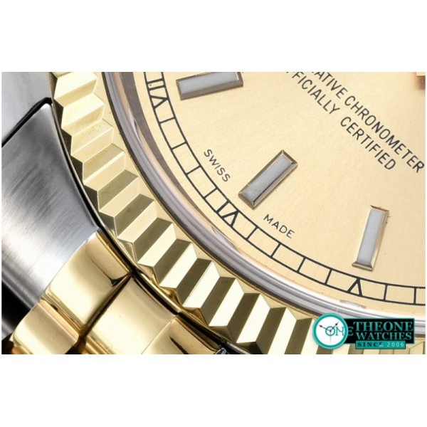 Rolex - DateJust Gold Stick YG/TT Jub BP Asia 2836