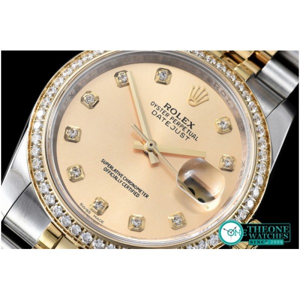 Rolex - DateJust Gold Diam YG/TT Jub BP Asia 2836