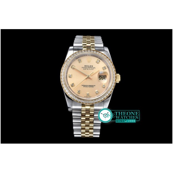 Rolex - DateJust Gold Diam YG/TT Jub BP Asia 2836