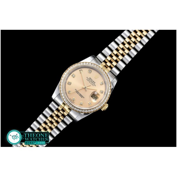 Rolex - DateJust Gold Diam YG/TT Jub BP Asia 2836