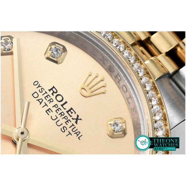 Rolex - DateJust Gold Diam YG/TT Jub BP Asia 2836