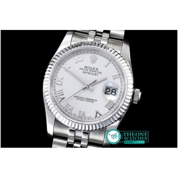 Rolex - DateJust White Roman SS Jub BP Asia 2836