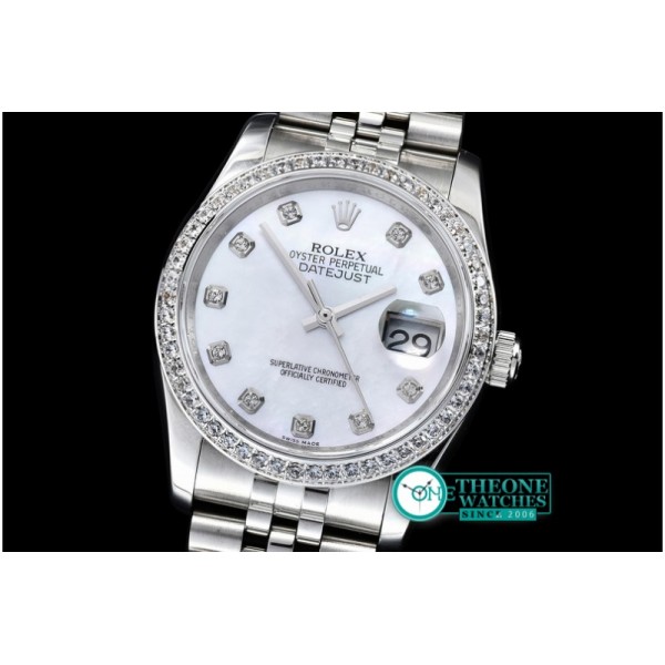 Rolex - DateJust MOP White Diam Jub SS BP Asia 2836