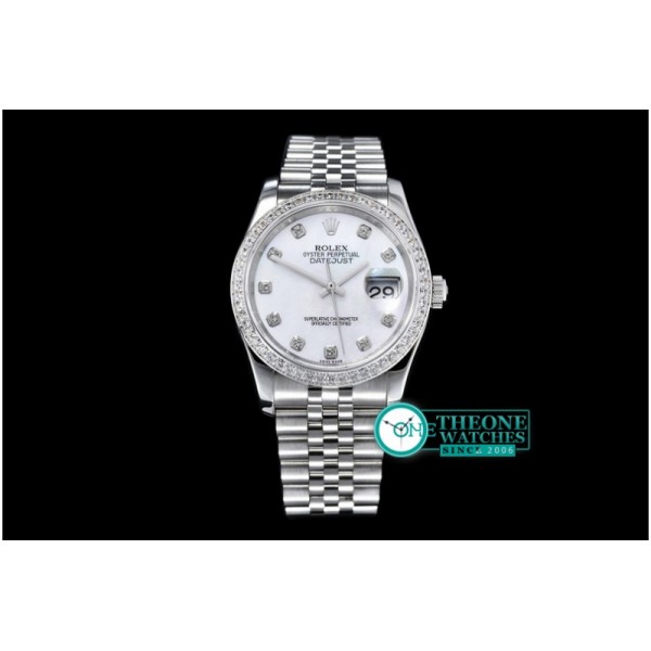 Rolex - DateJust MOP White Diam Jub SS BP Asia 2836