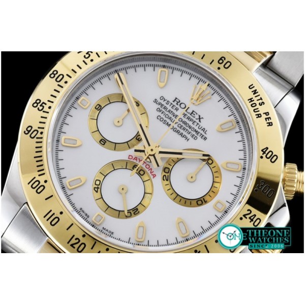 Rolex - Daytona YG/SS White Stick BP Ult A-7750 Mod 4130