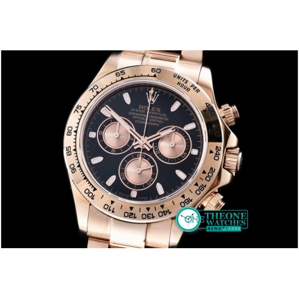 Rolex - Daytona RG/RG Black Stick BP Ult A-7750 Mod 4130