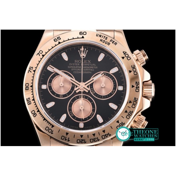 Rolex - Daytona RG/RG Black Stick BP Ult A-7750 Mod 4130