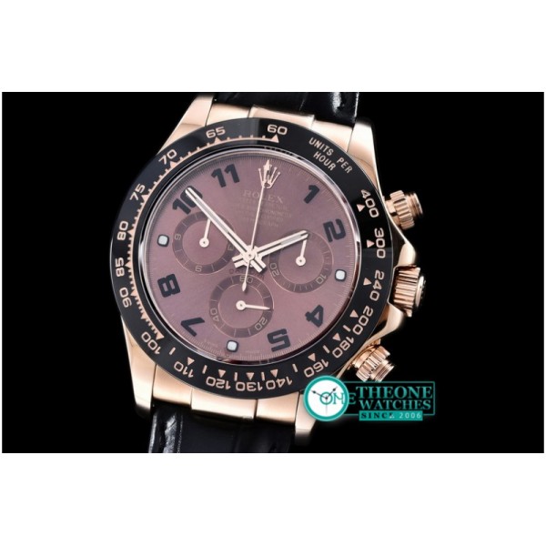 Rolex - Daytona RG/LE Cer Brown Num BP Ult A-7750 Mod 4130