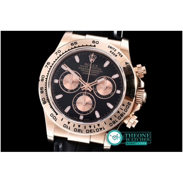 Rolex - Daytona RG/LE Black Stk BP Ult A-7750 Mod 4130