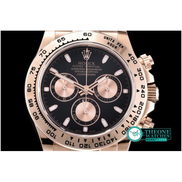 Rolex - Daytona RG/LE Black Stk BP Ult A-7750 Mod 4130