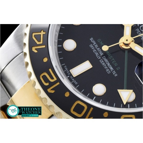 Rolex - YG/SS Ref.116713 GMT 18K Wrapped Noob Black A-2836