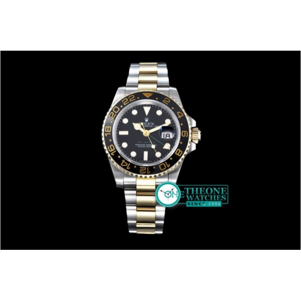 Rolex - YG/SS Ref.116713 GMT 18K Wrapped Noob Black A-2836