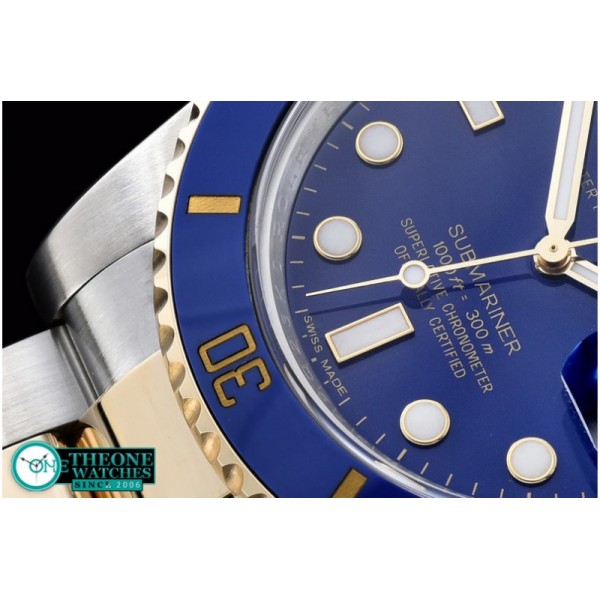 Rolex - Submariner 116613 18K Wrapped TT Blue V7 Noob A2836