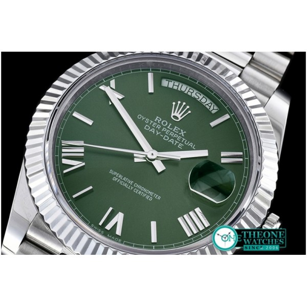 Rolex - DayDate 228206 SS/SS Green Roman BP Swiss 2836