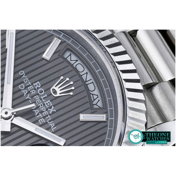 Rolex - DayDate 228206 SS/SS Gray Stick BP Swiss 2836