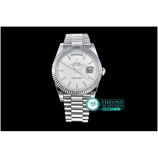 Rolex - DayDate 228206 SS/SS Silver Stick BP Swiss 2836