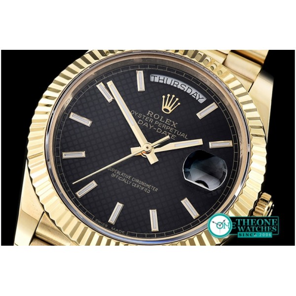 Rolex - DayDate 228206 YG/YG Black Stick BP Swiss 2836