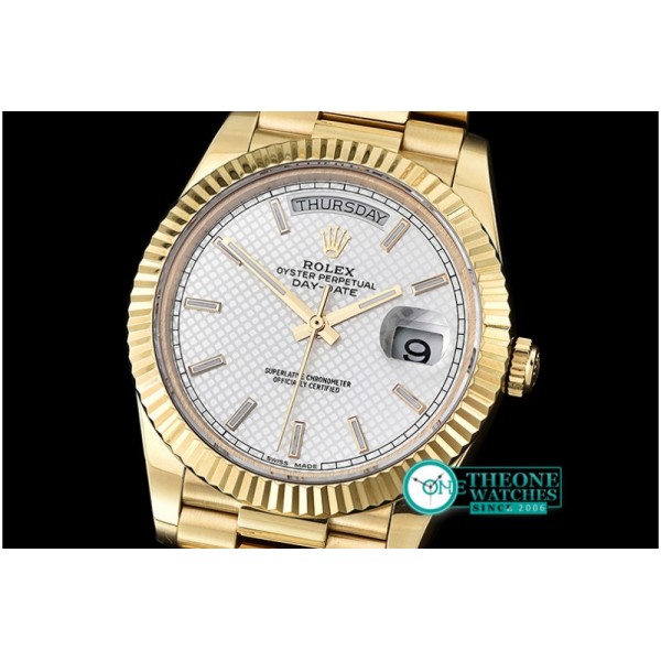 Rolex - DayDate 228206 YG/YG White Stick BP Swiss 2836