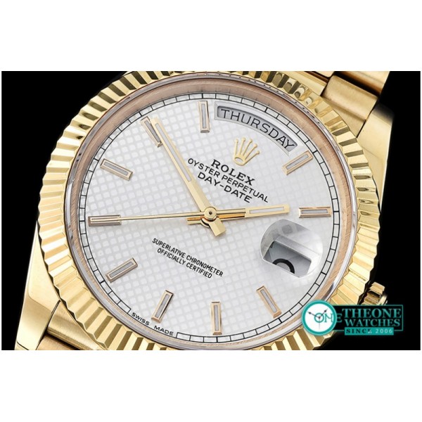 Rolex - DayDate 228206 YG/YG White Stick BP Swiss 2836