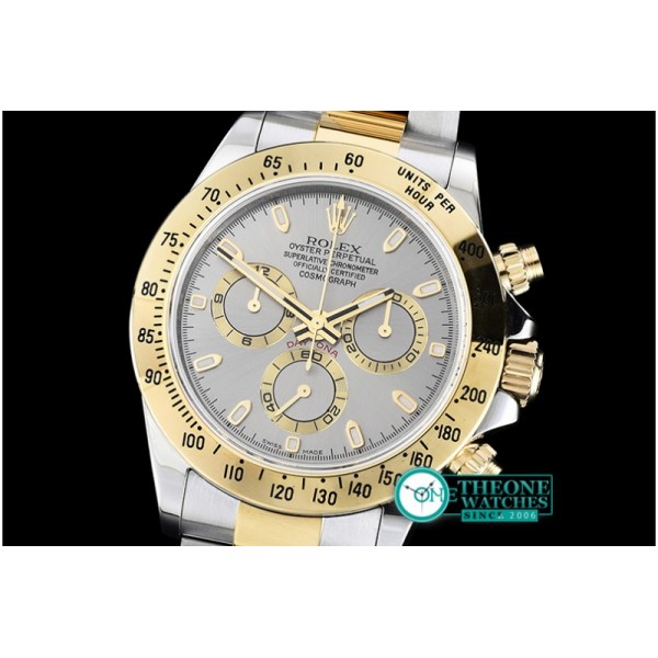 Rolex - Daytona TT YG/SS Gray Stick JF A-7750