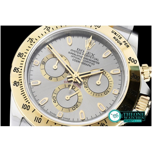 Rolex - Daytona TT YG/SS Gray Stick JF A-7750