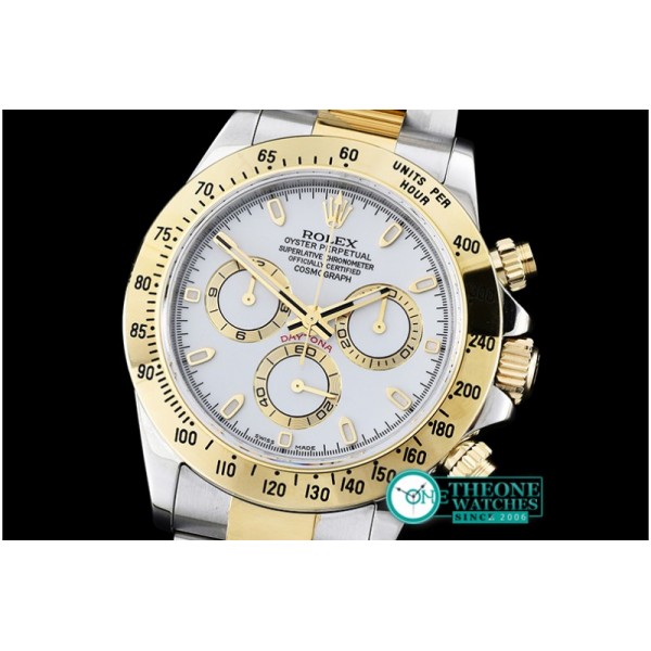 Rolex - Daytona TT YG/SS White Stick JF A-7750