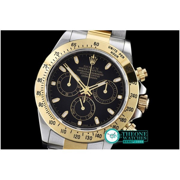 Rolex - Daytona TT YG/SS Black Stick JF A-7750