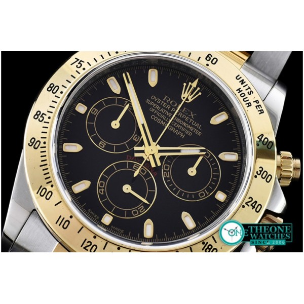 Rolex - Daytona TT YG/SS Black Stick JF A-7750