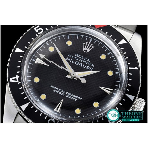 Rolex - Vintage Milgauss Ref. 6541 SS/SS Black A-2836